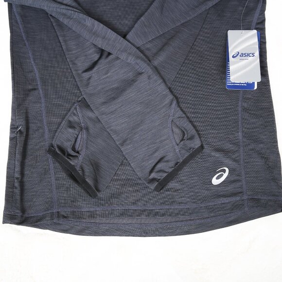 ASICS Hooded Reflective Sweat Wicking Performance Top with Thumb Holes -… - Picture 4 of 14